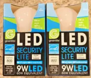 2 Pack Dusk To Dawn LED 9W = 60watt Security Light Bulb Bright White 3000k A19