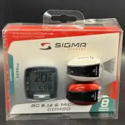 SIGMA BC 8.12 & Micro II Combo Bike Cycling Computer LED Lights Topline