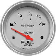 Autometer Gauge, Ultra-Lite, Fuel Level, 2 5/8 in., 73-10 Ohms, Electrical, Analog, Each