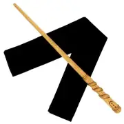14" Hand Carved Mahogany Wood Percy Wizards Magic Wand Wicca Pagan w /Free Bag