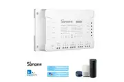 SONOFF 4CH R3/PRO R3 ITEAD RF 433MHz 4 Gang WiFI Switch 3 Working Modes Inching/Self-Locking/Interlock WiFi Smart Switch Compatible with Amazon Alexa & for Home/Nest Smart Home