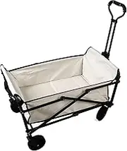 Collapsible Wagon Cart Heavy Duty Multifunctional Adjustable Pull Rod Utility Rolling Carts for Camping Picnic