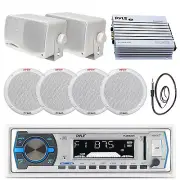 6.5" Marine Speakers,3.5" Speakers, Antenna, Bluetooth AUX Radio, 400W Amplifier