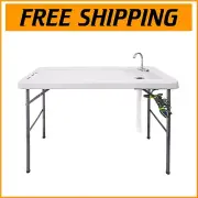 Portable Folding Fish Cleaning Table with Sink - Ideal for Camping & Picnics
