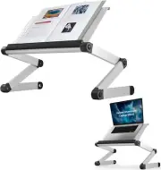 Adjustable Ergonomic Book Holder for Big Books Studying Bed Couch Desk Silver
