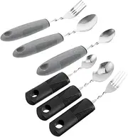 6-Piece Bendable Utensils Set for Elderly Portable Cutlery Anti-Shake Design for Disabled Adults