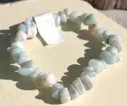 Amazonite Stone Chip Stretch Bracelet Success New