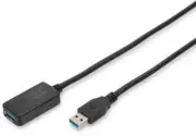 NEW DIGITUS USB-A 2.0 EXTENSION CABLE, 16 Feet, Black, MALE TO FEMALE