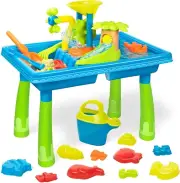 Kidbot Kids Sand and Water Play Table 2 in 1 Indoor Outdoor Bench Sandpit Swi...