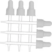 LAPYAPPE 6pcs Glass Drink Droppers with Caps for Soda Making Leak Liquid Extractor for Precision Dispensing and Bubble Extraction Beverages