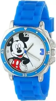 Disney Mickey Mouse Kids' MK1266 Watch with Blue Rubber Band