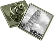 [Select Gifts] Italy leaning Tower of Pisa Sterling Silver Lapel Pin Gift Box