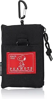 [SNOOPY] 0340 SPZ-3180 Pass Case, Commuter Holder, Vertical Type, Water Repellent, Reel, Carabiner, Small Item, Smart Key, Key Case, Coin Purse, Eco-Friendly R-PET Fabric, Women's, Men's, Adults, High