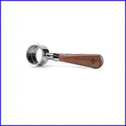 Premium 51mm Stainless Steel Bottomless Portafilter with Ergonomic Walnut Handle