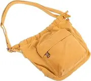 [CATIEBYE] 1Pc Vintage Canvas Shoulder Bag Stylish Bucket Crossbody Pouch for Women Chic Messenger Tote Adorable Storage Bag for Travel and Daily Use