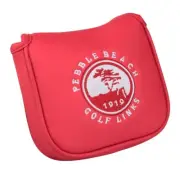 USA Pebble Beach Embroidery Golf Square Mallet Putter Head Cover Magnetic