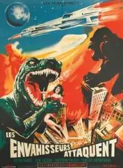 King Kong Godzilla VINTAGE HORROR MOVIE POSTER-QUALITY CANVAS PRINT A1