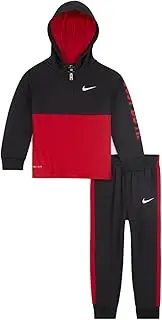 [Nike] Little Boys Therma Half-Zip Hoddies & Pants 2 Piece Set (B(86I489-023)/R, 4 Years)