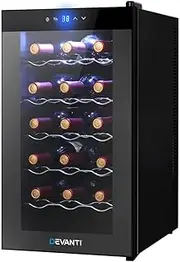 Devanti Wine Cooler Mini Fridge Organiser Compressor Fridges Tools & Gadgets Rack 18 Bottles Storage Cellar Coolers Bucket Beverage Chiller Bar Drink Dispenser Ice Chest Soda Compact Refrigerator