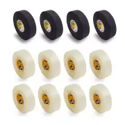 Howies Hockey Stick Tape 4 Black Cloth & 8 Clear Shin Pad (12-Rolls)