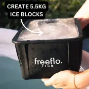 Large Ice Tray Freezer Block Silicone Mould Tray Foldable W/ Lid (5.5kg of ice)