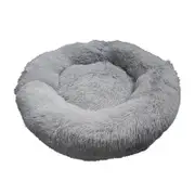 Prestige Pet Snuggle Buddies Calming Cuddler Plush Dog Bed Grey 80cm
