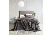 Renee Taylor Plush Blanket Duvet 380GSM Ultra Soft Velvet Graphite