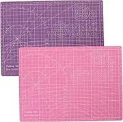 BEBEMOKO 2Pcs Dual Sided DIY Cutting Mats for Scrapbooking Engraving and Craft Projects Durable Crafting Boards and Self Healing Lightweight Design for Easy Use
