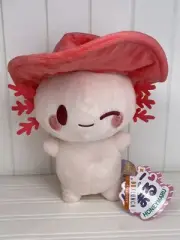 Honeymaru Axolotl Cowboy Kawaii Plush Pink Stuffed Box Lunch Exclusive 10” NEW