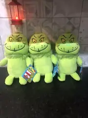 3 - How The Grinch Stole Christmas 9.5" Soft Squishy Stuffed Plush Toy Dr Seuss