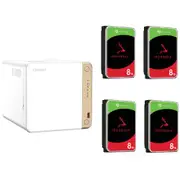 QNAP TS-462 4-Bay NAS With 4x 8TB NAS + 256GB NVME SSD Bundle [BDLQNP462B04]