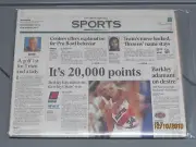 Charles Barkley 20K Points Collectible Newspaper