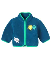 [Stella McCartney Kids] Stella McCartney Kids Embroidered faux fur jacket M 3 blue
