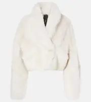 [Blancha] Blancha Leather-lined shearling jacket AU 16 white