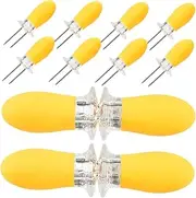 12-Piece Stainless Steel Compact BBQ Fork Set Reusable Corn Skewers for Portable BBQ Accessories Daily Use Small Skewers