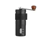 Black Portable Stainless Steel Coffee Grinder - Manual Hand-Cranked Coffee Mill,