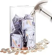 Acrylic Money Bank | Clear Money Box - Transparent Round Money Box Transparent Saving Box for Toddler Girls Boys Kids Children Puchen
