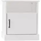 Bedside Table 1 Shelf 1 Shelf Bedroom Cabinet Lamp Nightstand White