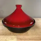Uno Casa Moroccan Tagine Pot 3.65-Quart w/Cast Iron Base And Oven Mitt NEW!