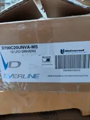 (Box of 10) Everline D700C20UNVA-MS Dimmable LED Driver, 14-31 VDC ,700mA 20W