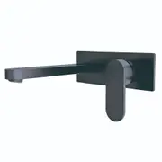 Amelie Wall Basin/Bath Mixer Paddle with 187mm Spout Matte Black BDO301310AMB