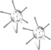 Nlvnmv 2 Pack Steel Wire Weed Brush, 150 MM Cutter Head with 6-Head Wire Grass Trimmer, 5 MM Bore Replacement for Garden, Lawn Mower, and Power Tool Trimmers