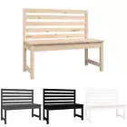 Garden Bench Outdoor Bench Seat Outdoor Furniture White Solid Wood Pine vidaXL