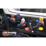 ♥小花花日本精品♥LINE FRIENDS熊大兔兔莎莉立體公仔螺旋造型可旋轉汽車芳香劑