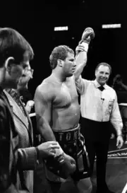 Tommy Morrison Celebrates V Marshall Tillman 2 Old Boxing Photo