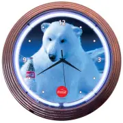 Coca-Cola Polar Bear Neon Clock 8CCPLR w/ FREE Shipping