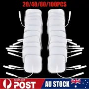 20-100PCS 4X4cm TENS Machine Electrode Pads Replacement Self Adhesive 2mm Plug