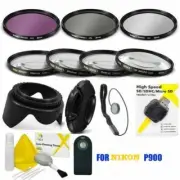 67MM FILTER KIT + MACRO LENS KIT + REMOTE + HOOD +USB FOR NIKON COOLPIX P900