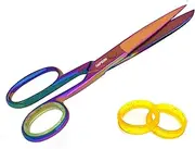 Professional First Aid Scissors for Nurses and Paramedics Straight Sharp Stainless Steel Scissors Ideal for Harder Cuts, Dressings, Gauze Bandages (Rainbow, 6.5")
