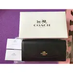 COACH F48117 黑色～長夾＋支票夾